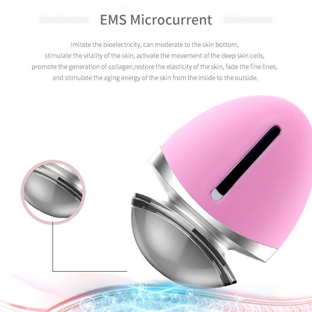 FACE VITAL EMS فرشاة وجه سيليكون بتيار صغير مع وظيفة الحرارة